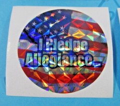 Prismatic Patriot American Flag Round Sticker Mod Lot Of 6