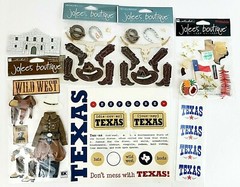 Scrapbooking Texas Paper Leather Cord Stickers Stamps Tags Brads All New
