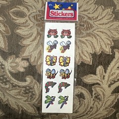 Vintage Insect Stickers Lot Of 3 – Ladybug Butterfly Bee Dragonfly Caterpillar
