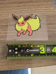 Pokémon Flareon High Quality Waterproof Full Color Raised UVDTF Decal 3in