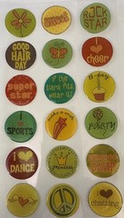 HAPPY SAYING Epoxy Stickers (18pc)Sports•Princess•Chatting •Tiara•Card Making•