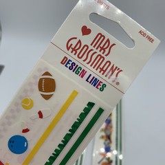 Mrs. Grossman’s Design Lines Scrapbooking Border Stickers NIP VTG Sports Kids