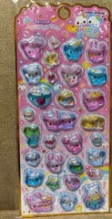Kamio Japan Kawaii Happy March Bubble Puffy Liquid Gem Filled Sticker Sheet