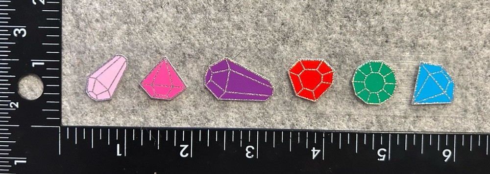 Pipsticks Gem Precious Stones Mini Sticker Sheet Pipstickers