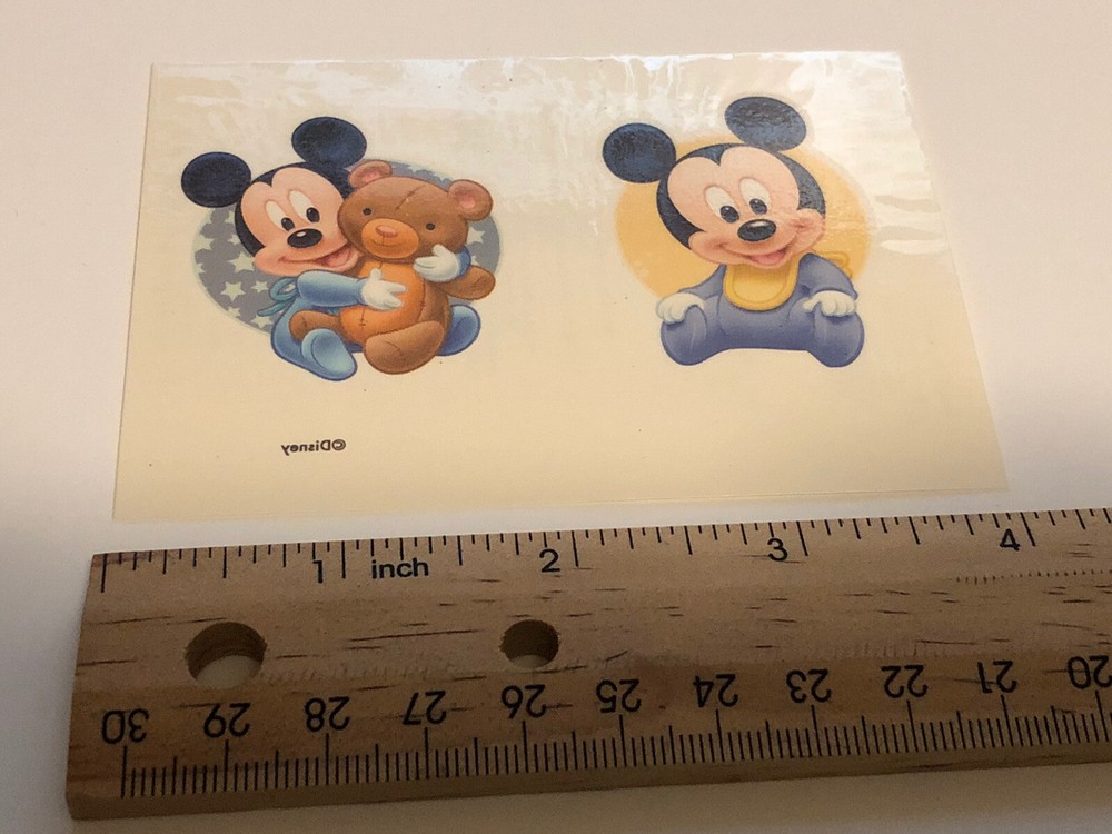 Disney’s Babies Vintage Vending Machine Sticker Wet Tattoo All Star Mickey Mouse