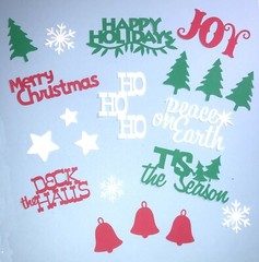 Christmas Die Cuts, 20 pcs. Any Color, Scrapbooking, Card Making
