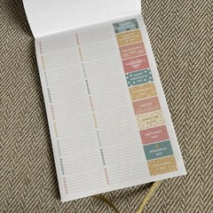 Home Planner Sticker Book Pack of 15 Assorted Sizes Gold Foil Stamping