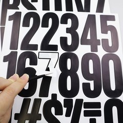 8 Sheets Letter Number Stickers, 3 Inch Vinyl Alphabet Stickers, 174 Pieces S…