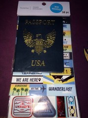 New Recollections 38 Pc Travel Stickers Passport
