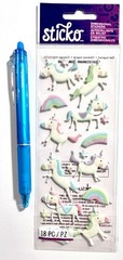 Puffy Unicorn Stickers Scrapbooking Card Making Journal Planner Sticko