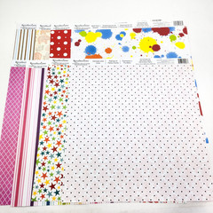 Michaels Scrapbook Paper Lot 12×12 Recollections 50 Sheets Single Sided d