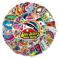 Classic 60’s Hippie Tie Die Stickers Vinyl Decals Music Oldies Pack Lot 50pcs