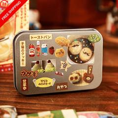 Japanese Kawaii Sticker Book 2 Pack, Die-Cut Cute Food & Manga Style A+b