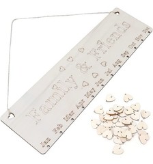 Birthday Reminder Wall Calendar Wooden Board DIY Listing Advent for Children