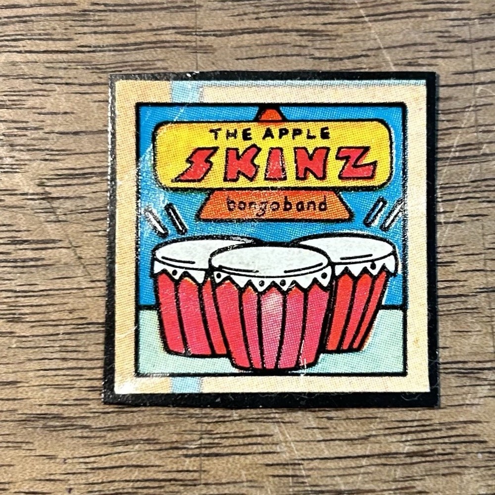1970s Bongo Band Parody Sticker “The Apple Skinz” Rare Vtg **USED**