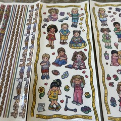 Tie Me To The Moon Kids Sticker Sheet lot/4 Perfect Pals Expressions with board