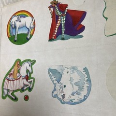 Vintage 80s Stickers Unicorn Made To Trade 2 Sheets