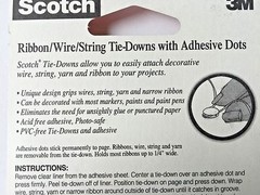 3M Scotch RIBBON/WIRE/STRING TIE-DOWNS with Adhesive Dots (20pc) 024J – NEW