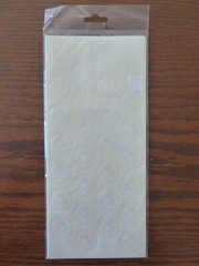 148 Pearl Rose on Ivory ENVELOPE SEALS Wedding Labels Round Stickers NEW
