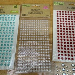 Craft Jewel and Pearl Sticker Lot Huge Assortment of Rhinestones Adhesives