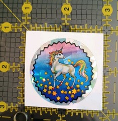 Vintage Stickers Rainbow Unicorn Prism Sticker RARE