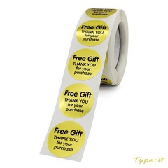 «Free Gift» Sticker Adhesive Label Gold Foil Food Packaging 1 inch 500pcs/Roll