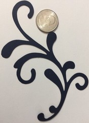 FLOURISH Design Die-Cuts(4pc) 5″x 3″•Card Making•Shape•Swirl •Flower•Garden•Wave