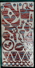 8 6”x12” SHEETS Of GLITTER CHIPBOARD SHAPES by 3 Birds Designs