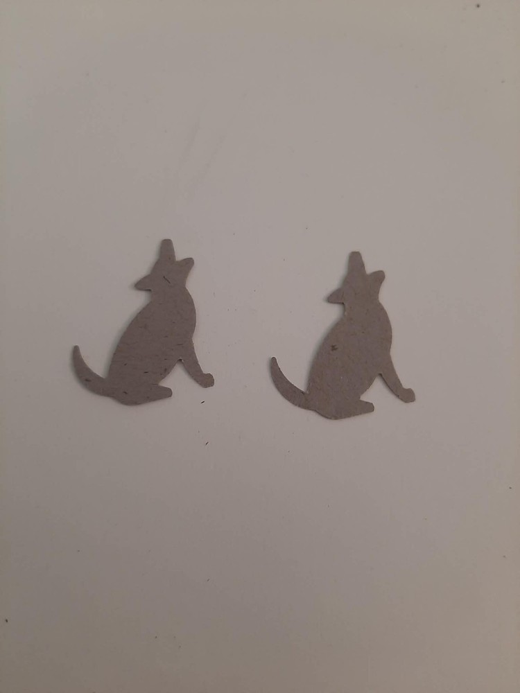 20 WOLF PUNCHIE CUTS OUTS DIE CUT ( ACID FREE CARDSTOCK) (3/4 INCH )