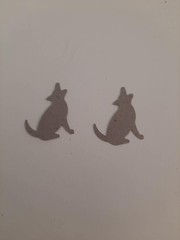 20 WOLF PUNCHIE CUTS OUTS DIE CUT ( ACID FREE CARDSTOCK) (3/4 INCH )