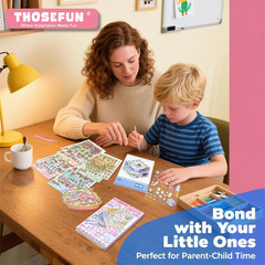 3D Sticker Scene Book for Adults, 20 Mini Sticker Scenes DIY Craft – Make Your O