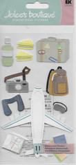 Airplane Plane Luggage Vacation Travel Passport Backpack Pillow Jolee’s Stickers