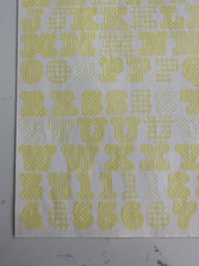Making Memories Large Pattern PastelYellow Upper/Lower Case ABC/123 Scrapbooking