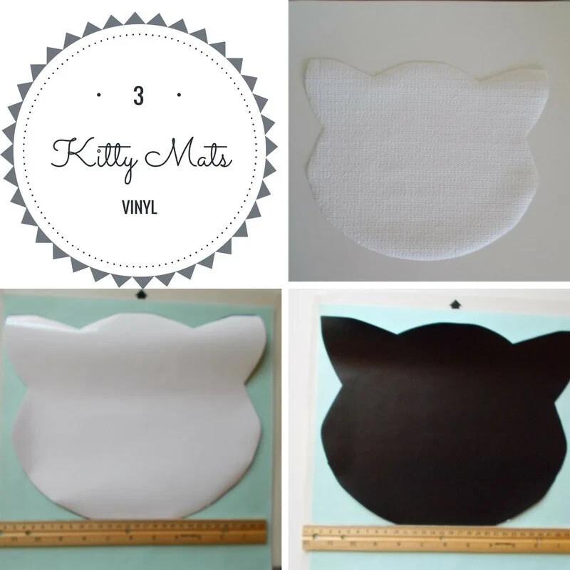 Cat Shape Mat White Dry Erase Decal Black Vinyl Chalk Fridge Wall Sticker