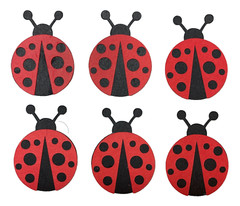 LADYBUG SET OF 12 Die Cuts Embellishments, Card Decorations & More