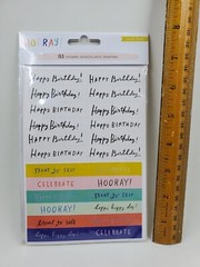 CR6 American Crafts Crate Paper Hooray! 153 Birthday Stickers New
