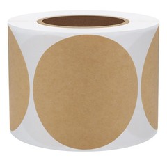2″ Round Brown Kraft Paper Stickers Packaging Sealing Total 300 Labels Per Ro…