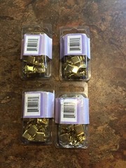 New!4 (50 Brads Each Pack)Packs JoAnn Scrap Essentials Gold Square Brads.