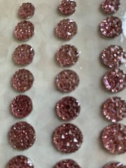 3D ADHESIVE GEMSTONE ROUGH ROUND MAUVE GEMS MULTI-SIZES 200 PCS 50 PCS