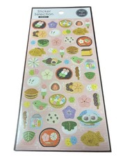 Japanese Food Sticker Set 5 Sheets Washi & Glossy Paper Kawaii Made in Japan