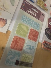 BEACH OCEAN SUMMER VACATION Scrapbook Stickers LOT !