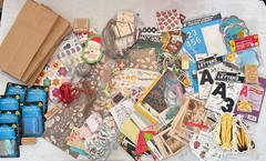 Huge Ephemera Lot Variety Junk Journal Scrapbooking Cardmaking Paper Sticker Etc