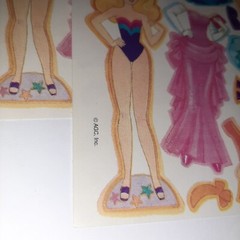 Vtg 80s 90s AGC Teen Girls Sticker Activity Sheet Paper Doll/Dress Up x2 Sheets