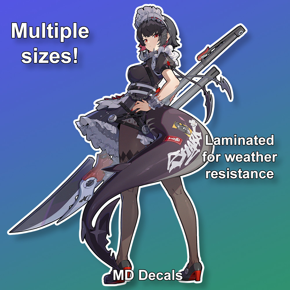 Ellen Joe Sticker, Zenless Zone Zero anime girl laminated glossy