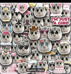 50 Cute Hamster Meme Stickers – Gerbil Guinea Pig