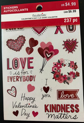 RECOLLECTIONS VALENTINE’S DAY STICKER BOOK 237 PC STICKERS 12 SHEETS ROMANCE