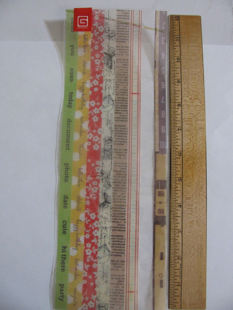 Basic Grey Vellum Border Stickers 7 Pieces