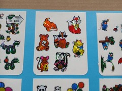 Vintage 1980s Prism Sticker Lot 12 Vending Sheets Unicorn Gorilla Snail Frog BJ