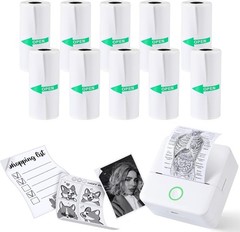 Self-Adhesive Printable Sticker Rolls for Mini Printers – 57x25mm, 10 Pieces