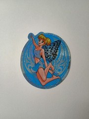 Vintage Stickers Fairy Prism Vending Machine Sticker Dykom 2000